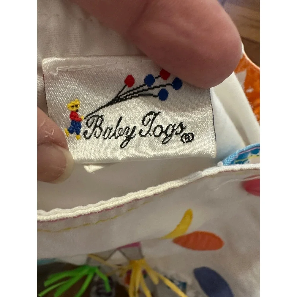 vtg baby togs one piece bubble splatter paint hand prints toddler girl's unsized